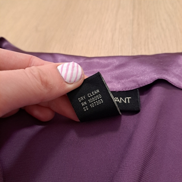 Lane Bryant Purple Satin Beaded Glam Y2K Babydoll Going Out Blouse Size 14 - Picture 7 of 9